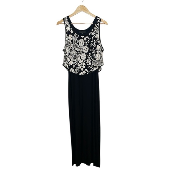 Karen Kane Black Embroidered Maxi Dress, Stretchy, Small - Picture 1 of 9